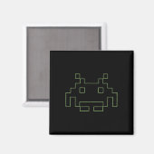 80er Arcade Game Retro Space Alien Invaders Gamer Magnet (Vorderseite/Rückseite)