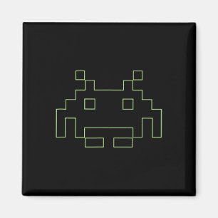 80er Arcade Game Retro Space Alien Invaders Gamer Magnet