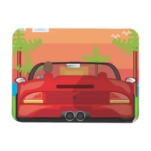 80er Arcade Sportwagen Magnet