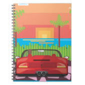 80er Arcade Sportwagen Notizblock (Vorderseite)