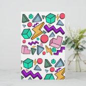 80er Ästhetische Vintag Retro Briefpapier (Stehend Vorderseite)