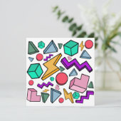 80er Ästhetische Vintag Retro Dankeskarte (Stehend Vorderseite)