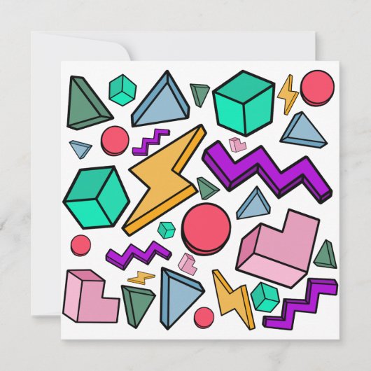 80er Ästhetische Vintag Retro Dankeskarte (Vorderseite)