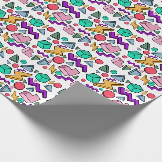 80er Ästhetische Vintag Retro Geschenkpapier (Ecke)