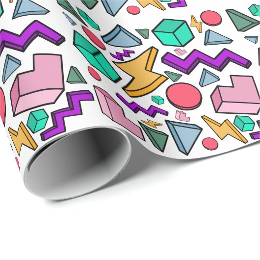 80er Ästhetische Vintag Retro Geschenkpapier (Rolleneckpunkt)