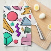 80er Ästhetische Vintag Retro Geschirrtuch (Viertel Falte)