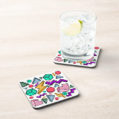 80er Ästhetische Vintag Retro Getränkeuntersetzer (Rechte Seite)