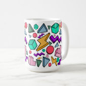 80er Ästhetische Vintag Retro Kaffeetasse (VorderseiteRechts)
