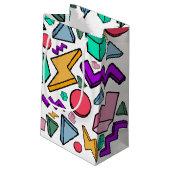 80er Ästhetische Vintag Retro Kleine Geschenktüte (Rückseite Schrägansicht)