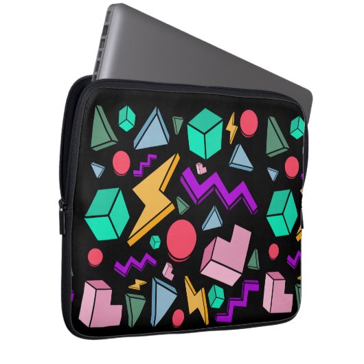 80er Ästhetische Vintag Retro Laptopschutzhülle (Vorne Rechts)