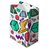 80er Ästhetische Vintag Retro Mittlere Geschenktüte (Vorderseite Schrägansicht)