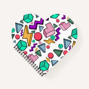 80er Ästhetische Vintag Retro Notizblock