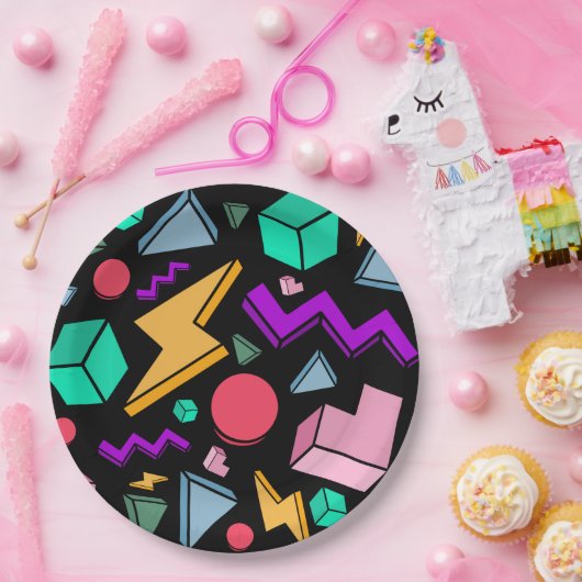 80er Ästhetische Vintag Retro Pappteller (Party)