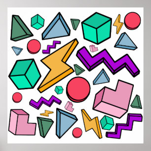 80er Ästhetische Vintag Retro Poster