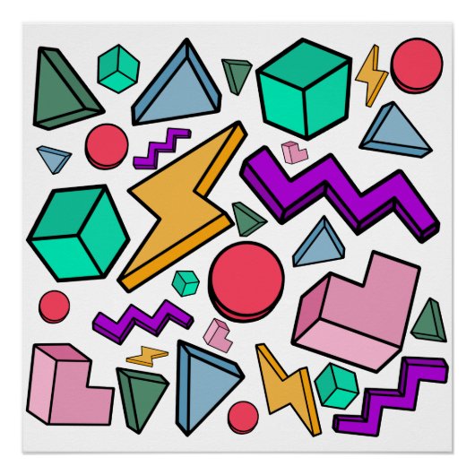 80er Ästhetische Vintag Retro Poster (Vorderseite)