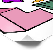 80er Ästhetische Vintag Retro Poster (Ecke)