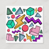 80er Ästhetische Vintag Retro Quadratische Visitenkarte (Vorderseite)