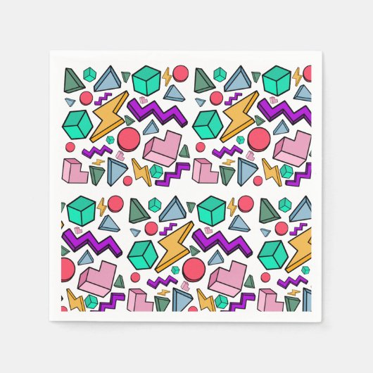 80er Ästhetische Vintag Retro Serviette (Vorderseite)