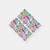 80er Ästhetische Vintag Retro Serviette (Ecke)