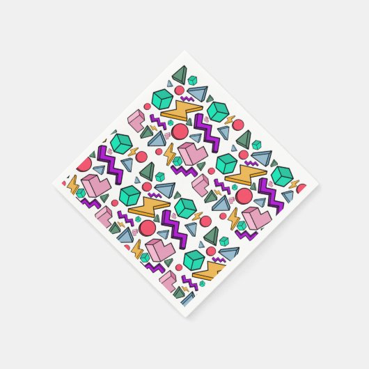 80er Ästhetische Vintag Retro Serviette (Ecke)