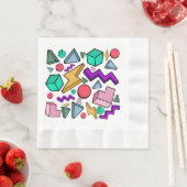 80er Ästhetische Vintag Retro Serviette (Beispiel)