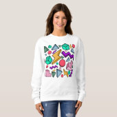 80er Ästhetische Vintag Retro Sweatshirt (Vorne ganz)