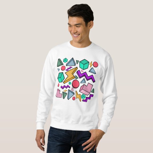 80er Ästhetische Vintag Retro Sweatshirt (Vorne ganz)