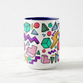80er Ästhetische Vintag Retro Tasse (Zentrum)