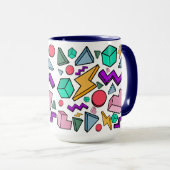 80er Ästhetische Vintag Retro Tasse (VorderseiteRechts)