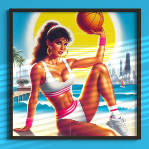 80er Athletic Girl Poster