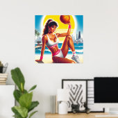 80er Athletic Girl Poster (Heimbüro)
