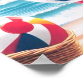 80er Athletic Summer Girl Poster (Ecke)