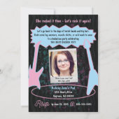 80er Birthday Bash Einladung - thematische 12x18 d (Rückseite)