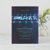 80er Birthday Party Einladung (Stehend Vorderseite)