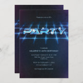80er Birthday Party Einladung (Vorne/Hinten)