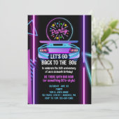 80er Birthday Party Redaktiontable Einladung (Stehend Vorderseite)