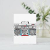 80er boombox-Abbildung Postkarte (Stehend Vorderseite)