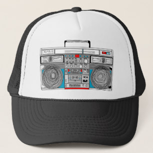 80er boombox-Abbildung Truckerkappe
