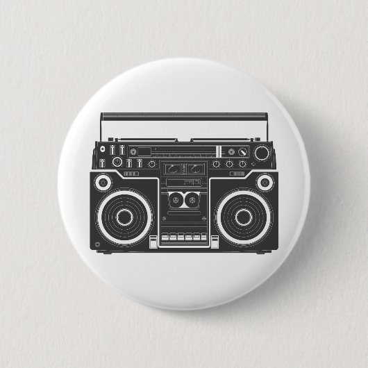 80er Boombox Button (Vorderseite)