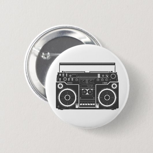 80er Boombox Button (Vorne & Hinten)