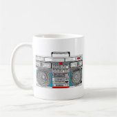 80er boombox Illustration Kaffeetasse (Links)