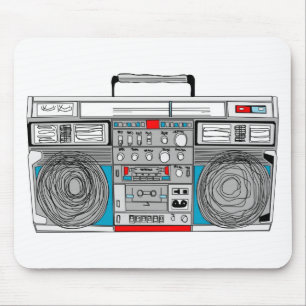 80er boombox Illustration Mousepad