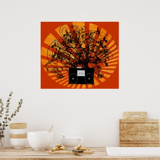 80er BoomBox Poster (Küche)