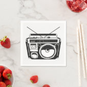 80er Boombox Serviette (Beispiel)