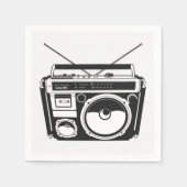 80er Boombox Serviette (Vorderseite)