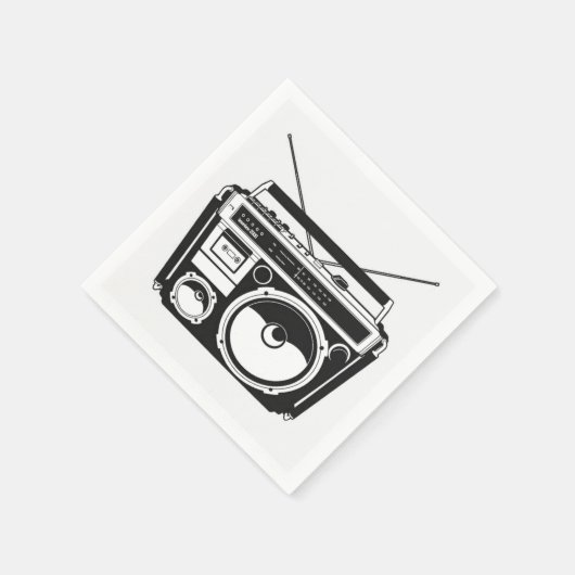 80er Boombox Serviette (Ecke)