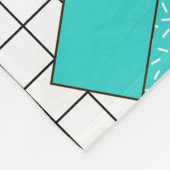 80er Bright Checkered: Vintag Geometrisch. Fleecedecke (Ecke)
