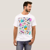 80er Bright Checkered: Vintag Geometrisch. T-Shirt (Vorne ganz)