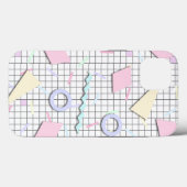 80er Candy Pastel Geo Phone Case (Rückseite (Horizontal))