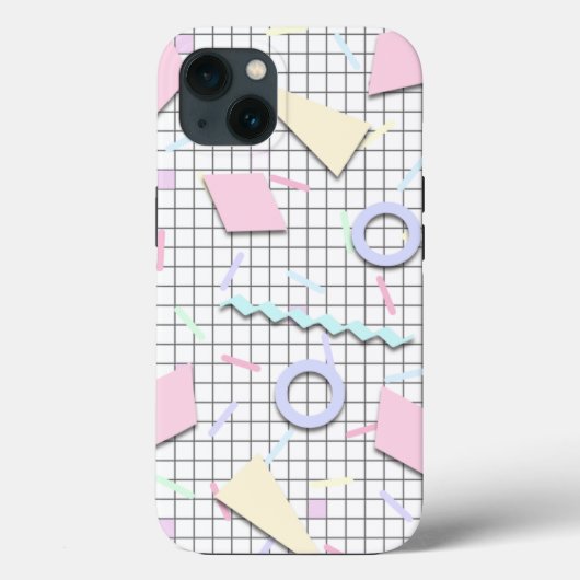 80er Candy Pastel Geo Phone Case (Rückseite)